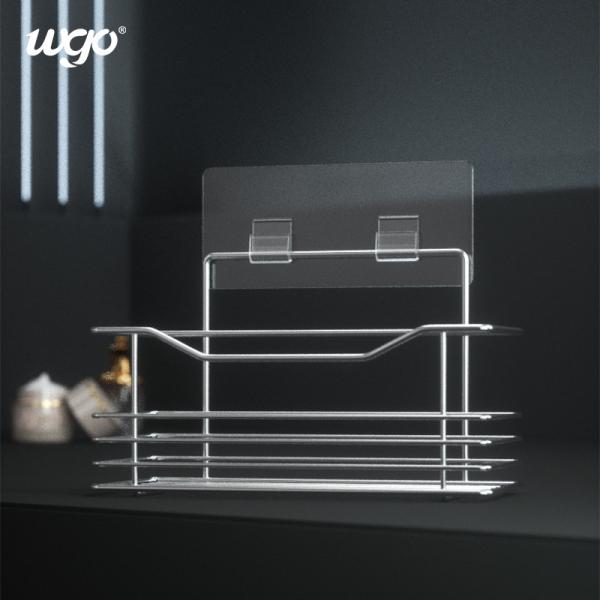 Strong Adhesive Bathroom Caddy Holder 14.5cm Wide MSDS Bath Accessories Holder