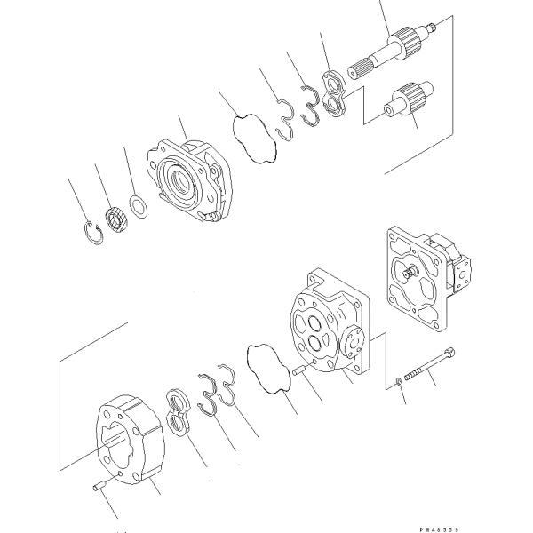 WA400 WA420 Komatsu Gear Pump 705-52-30390 SAR100+28