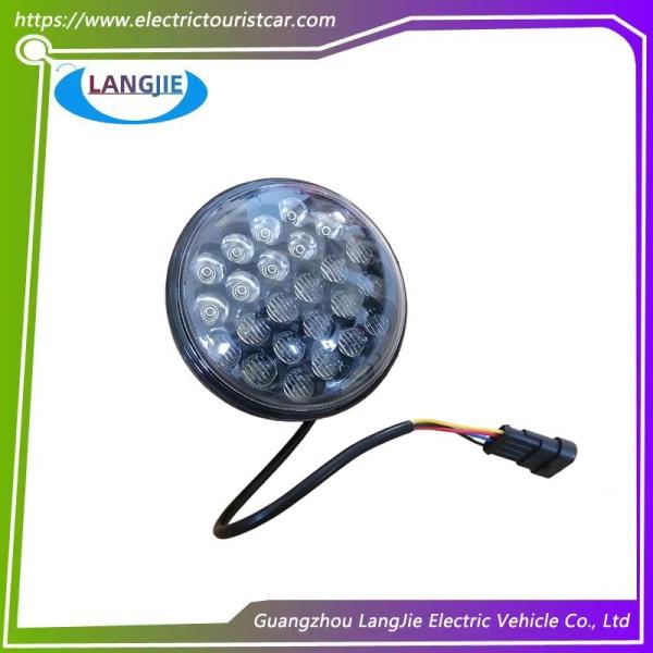 Black Round Headed LED Lighting Headlight For Marshel Golf Cart Parts