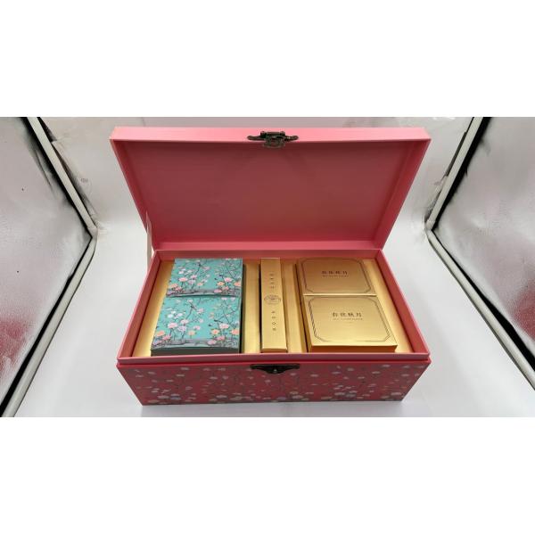 Luxury Food Cake Paper Box Pink Gift Box Packaging With Lock