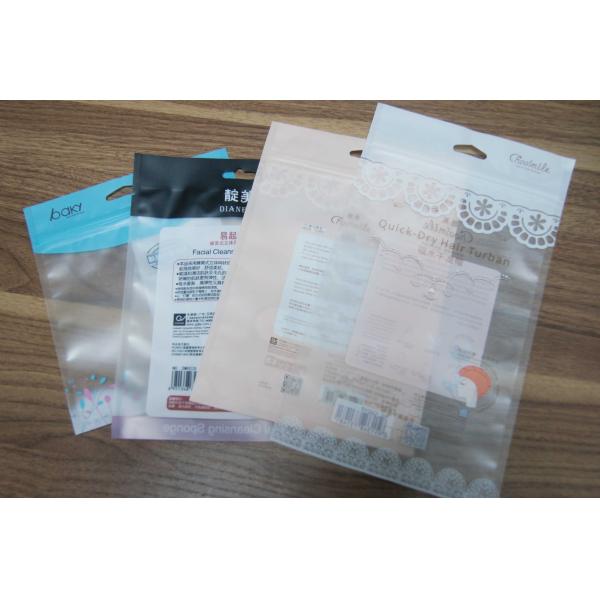 Clear Plastic Cosmetic Packaging Bag For Makeup Cotton