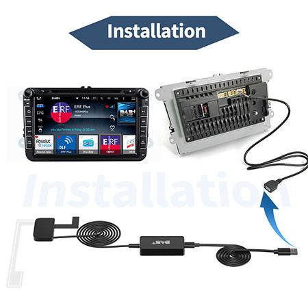 Radio DAB de acero inoxidable ABS para Android 12.0 11 9 8 Sistema GPS de automóviles y registrador de datos HD