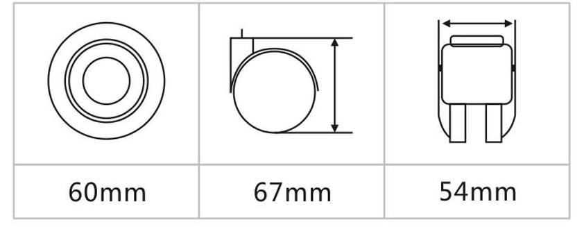 Threaded Stem Caster Wheel 60mm 2.5 Inches Swivel PU Rubber Caster Chair Wheels Furniture Office Light Device