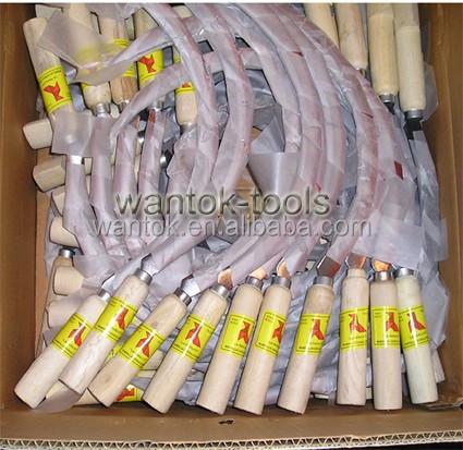 45cm Uncoated Steel Blade Sickle for Garden Agriculture Harvesting Wooden Handle