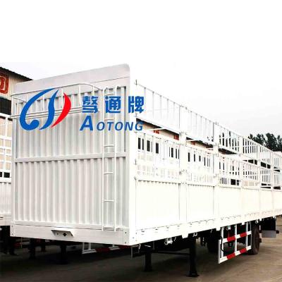 3 Axle Fence Semi Trailer for Livestock and Dry Bulk Transport