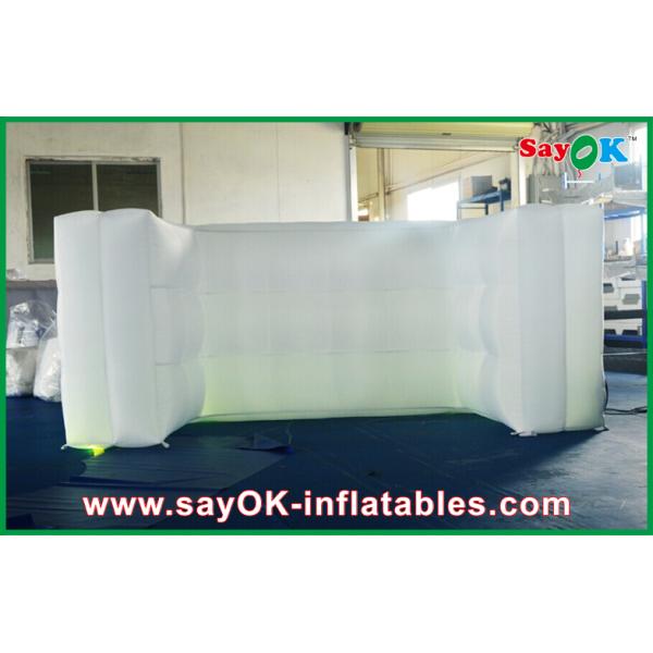 paño inflable de Oxford de la decoración de la iluminación LED de 3M de la pared inflable blanca de la cerca