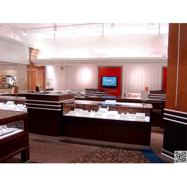 Wonderful jewellery shop interior design jewelry display showcase MDF jewelry showcase