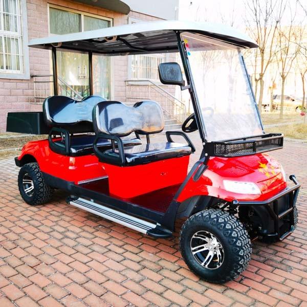 Customizable color 4-seater EV lithium lead aic battery golf buggy cart rainproof curtain for hotel farm garden club