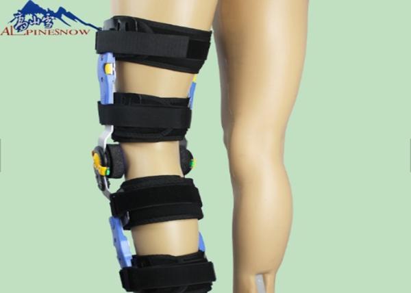 Soutien orthopédique de jambe de genou de bande réglable noire de soutien de réadaptation de fracture