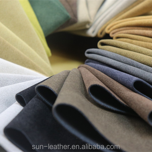 PU Customized Chamois Flocking Leather New Design Colorful Softness Casual Shoes Leather