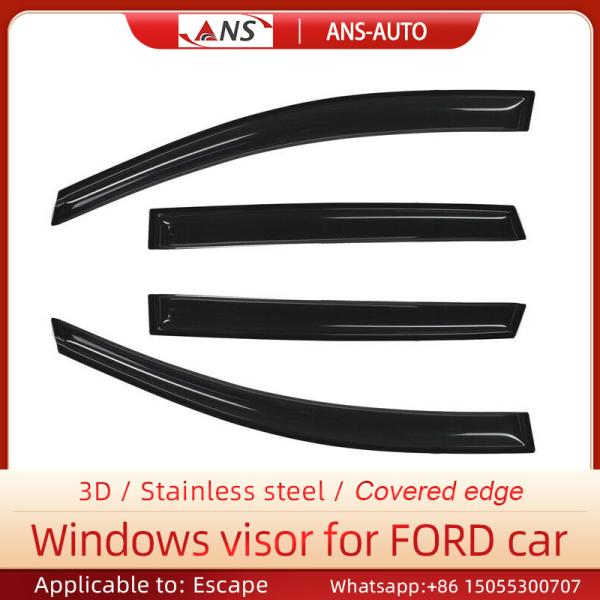 ABS Smoke Window Visor , 4Pcs/Set Side Window Deflectors Fit Ford Escape 2013-2019