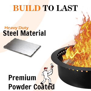 Огневая яма вставка для самодельного костра кольцо тяжеловесное твердое стальное строительство для наружного использования