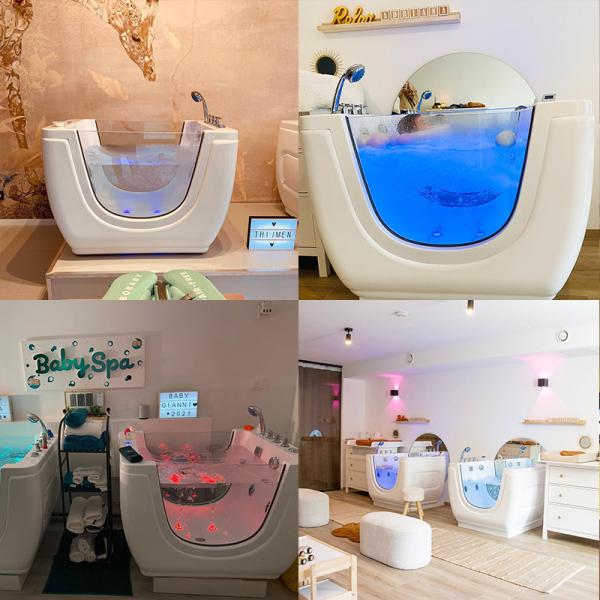 Acrylic Baby SPA Bathtub Ozone Disinfection Freestanding Thermostatic