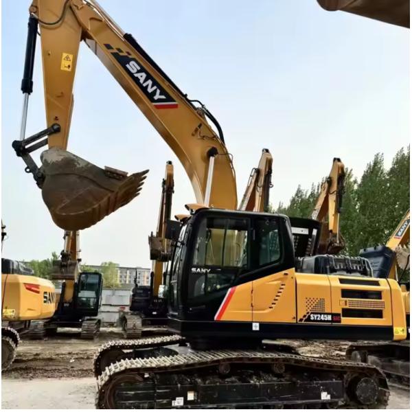 2nd Hand Sany SY245H Excavator 24 Ton Used Construction Digger 147 KW 2100 Rpm