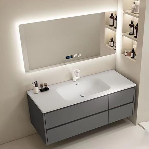 Современный шкаф тщеты Bathroom установил каменным размер шифера подгонянный тазом