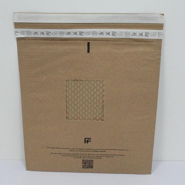 Elegant Custom Biodegradable Mailers 15x20cm Embossed Recycled Kraft Mailers