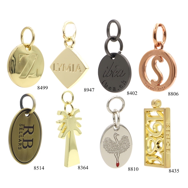 Diamond Shape Metal Zipper Puller Enamel Gold Zipper Pull For Luxury Bags And Accessories