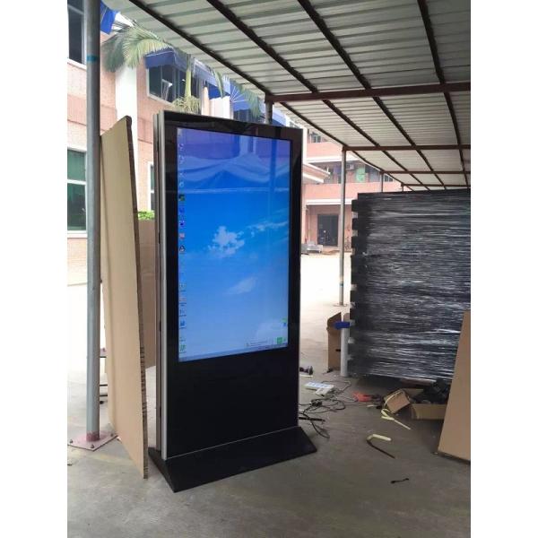 4K UHD indoor android dual panel 55 inch LCD LED standing kiosk