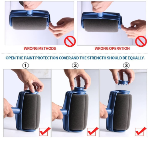 9pcs красят настенную живопись набора щетки ролика с щеткой бегуна краски