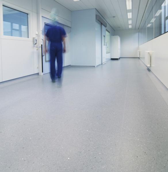 Plancher en plastique Relle de qualité hospitalière Linoleum homogène Vinyle PVC plancher Italie planche