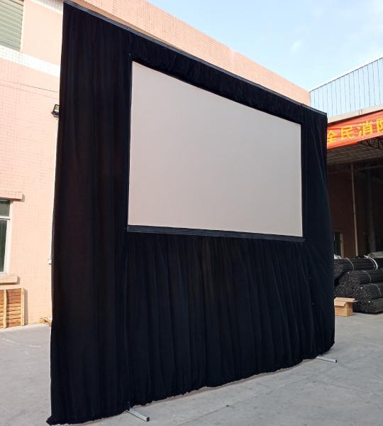 Pantalla de proyector portátil grande de 200 pulgadas para exteriores con plegado rápido frontal y trasero con kit completo