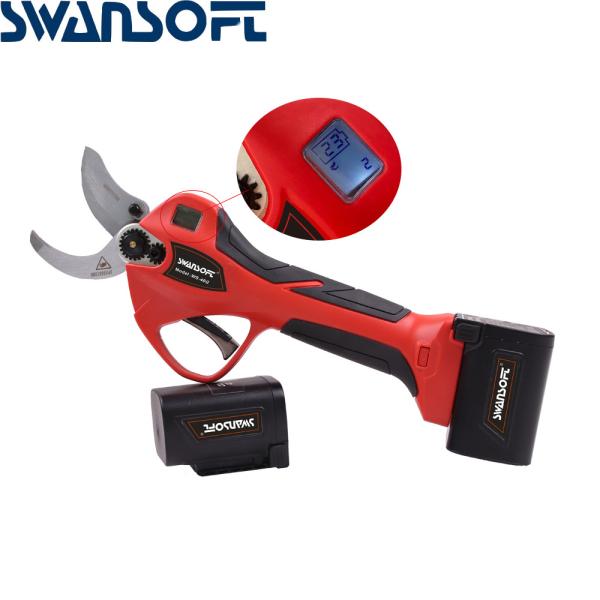 4.0CM Best Electric Pruning Shears Electric Pruner Rechargeable Lithium Battery with LED Display Finger Protection