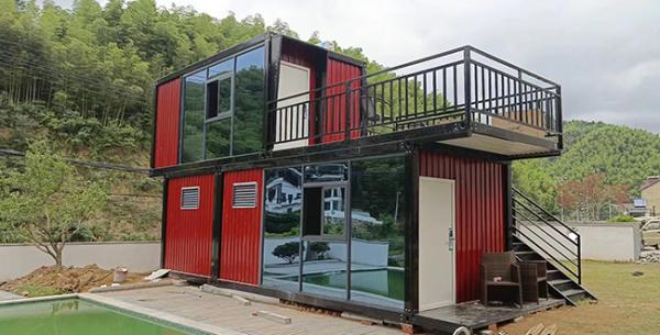 1.6mm Plastic Floor Prefab Modular Container Home Foldable