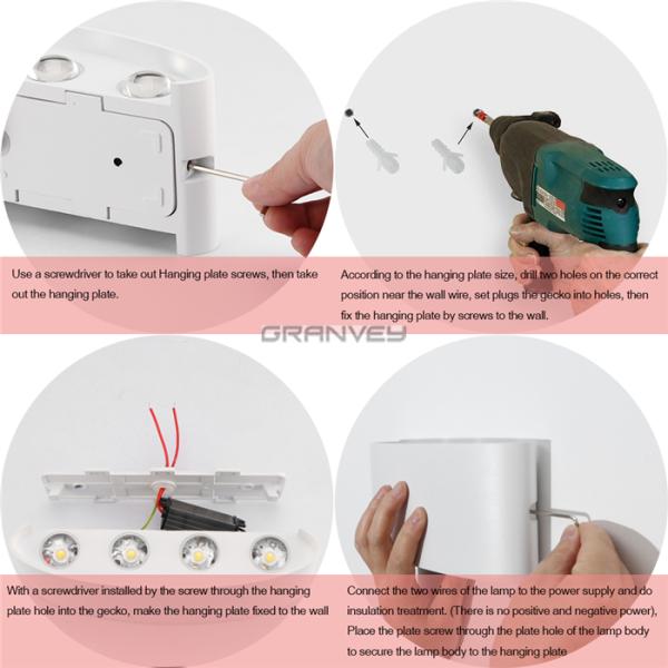 Up And Down Dual Head LED Outdoor Wall Lights 6 Watt IP65 Waterproof