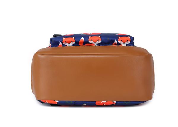 Cute Fox Prints Front Pocket Children School Bag