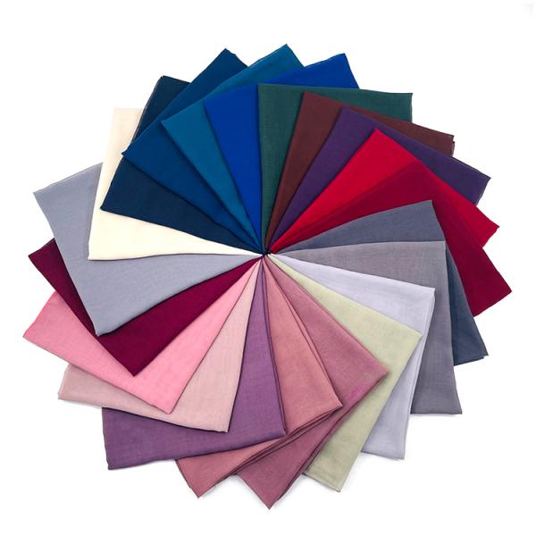 Wholesale High Quality Capital Borong Tudung Bawal Premium Cotton Voile Popular Soild Color Women Musulman Islamic Plain Hijab