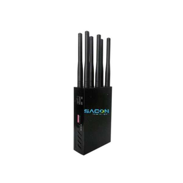 6 Antennas High Power 3W Portable Signal Jammer with 20m Range for WiFi GPS 3G 4G Blocking