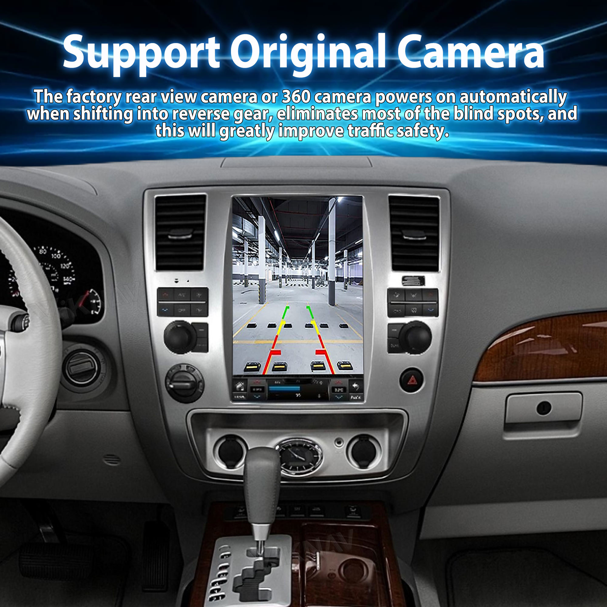 Viknav Android Авто сенсорный экран Автомобильное радио 12,1 дюйма Для Nissan Armada 2009-2010 GPS навигационный головной блок Видеоплеер