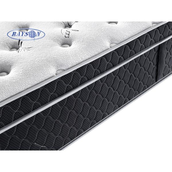 Matelas de chambre à coucher de ressort de poche de noir de dessus de l'Europe de 13 pouces