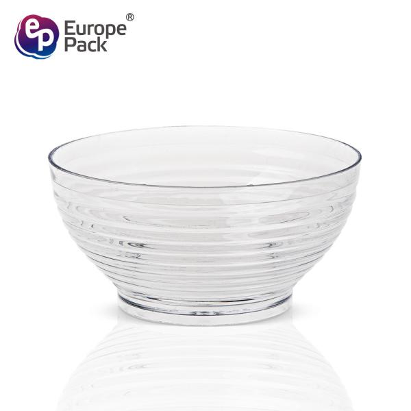 Food grade high quality 90ml stripe design clear coconut bowl