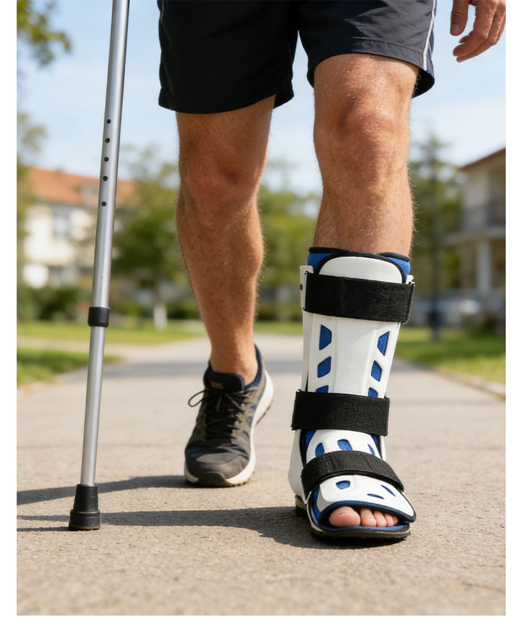 Ankle Fixation Brace, Rigid Walker Boot with Non‑Slip Sole, Breathable Orthopedic Foot Support for Ankle Sprain, Fracture Recovery & Post‑Surgery Rehabilitation for Men & Women