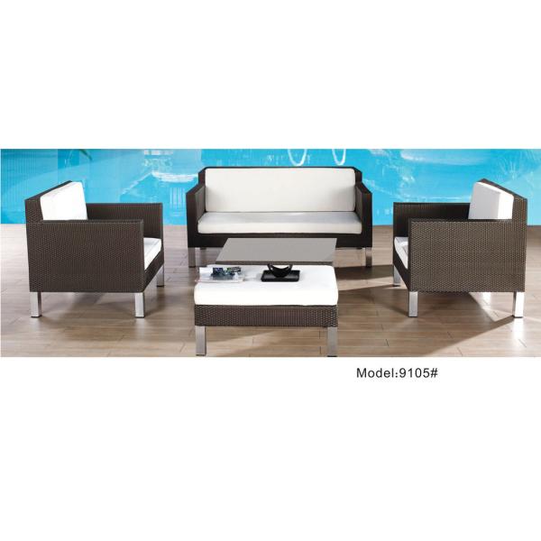 4piece -wicker Rattan garden Outdoor Patio  loveseat club chair Sofa Set furniture  -9105