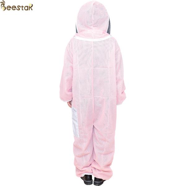 Three Layer Ventilated Pink Veil Beekeeping Suit High Quality Overall Safety Beekeeper Clothing