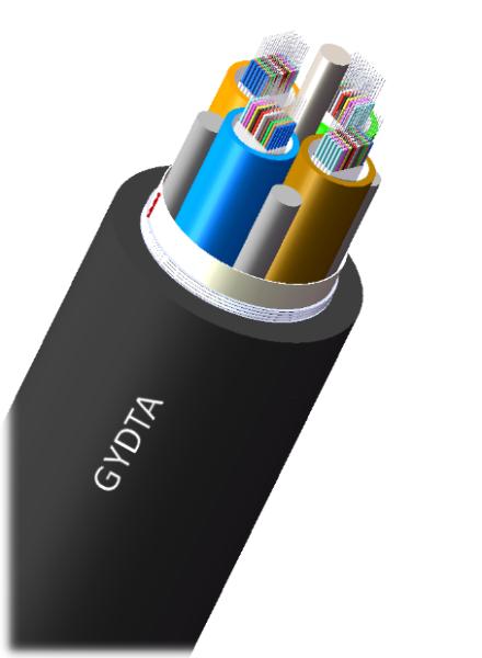 GYDTA 12-Core FTTH Fiber Optic Cable with PE Sheath