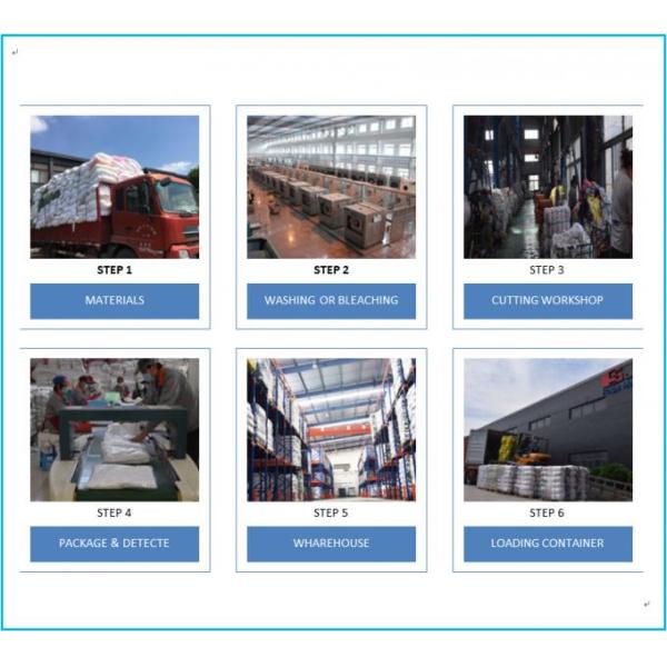 SGS Decontamination Hosiery T Shirt White Rags Bulk