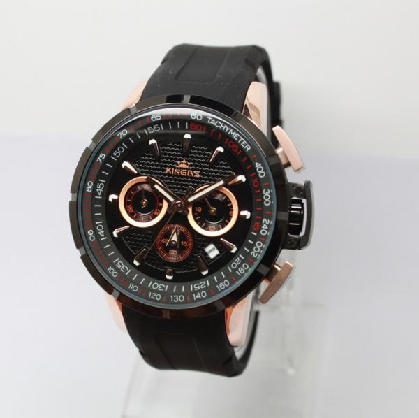 316L Multifunction Wrist Watch Quartz Analog Dual Time Watches