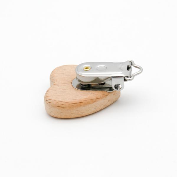 wooden Round Shaped  baby pacifier clips