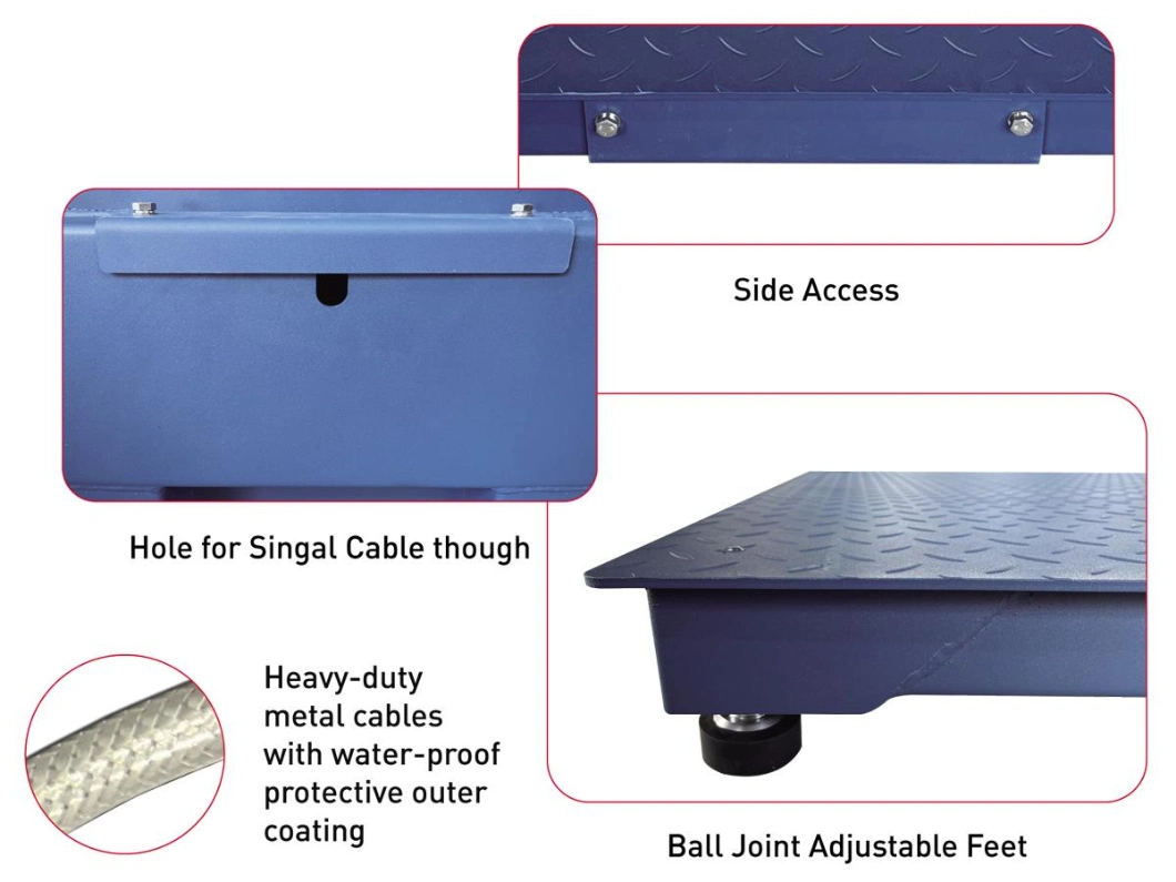 2m*2.5m High Precision Carbon Steel Floor Scales 3 Ton 5 Ton Digital LED Display