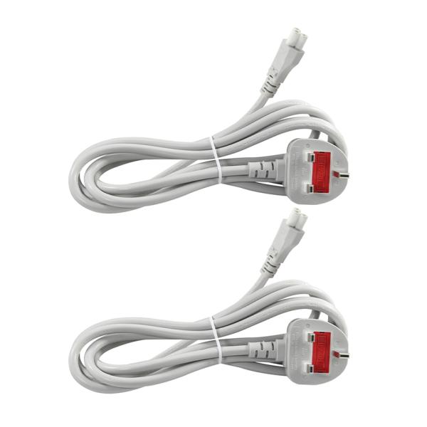 Cable gris du Royaume-Uni au câble électrique C5 1.5M à trois branches 250V 2.5A