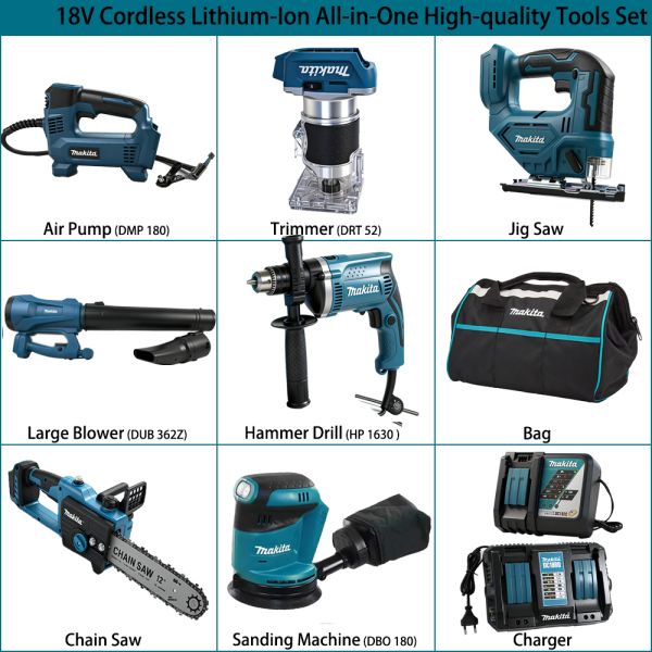 Woodworking Makita Brushless Kit Multi Functional Makita Full Set