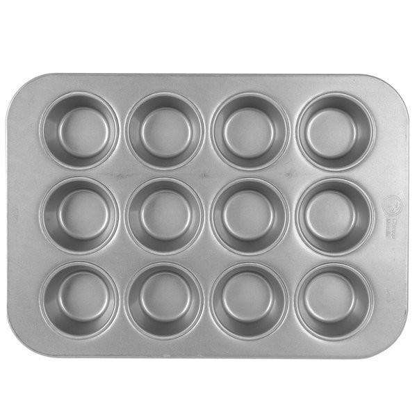Fluted Glazed Heavy Duty Aluminium Baking Tray 1.5mm Aluminized Steel 12 Compartment