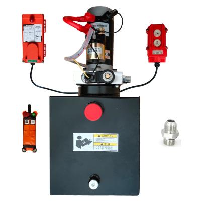 8 Quart Single Acting 12v Dc Hydraulic Power Pack For Dump Trailer Car Lifting