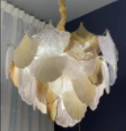 Гинкго-лист кристаллический стеклянный люстра для коммерческих помещений или ресторанов