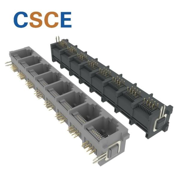 5225 Series 1x8 Ports RJ45 Modular Jack Connector RJ45 Right Angle 52B-888111X01S