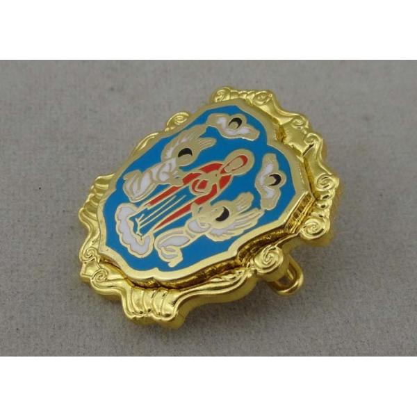 Multi Piece Combined Imitation Hard Enamel Pin Brass Die Struck With Safty Pin