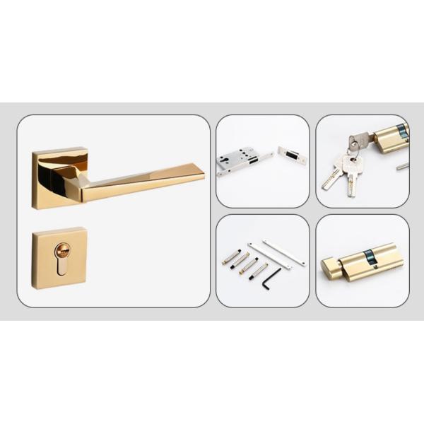 PVD разделило сплав цинка ручки замка цилиндра Mortise для деревянной двери